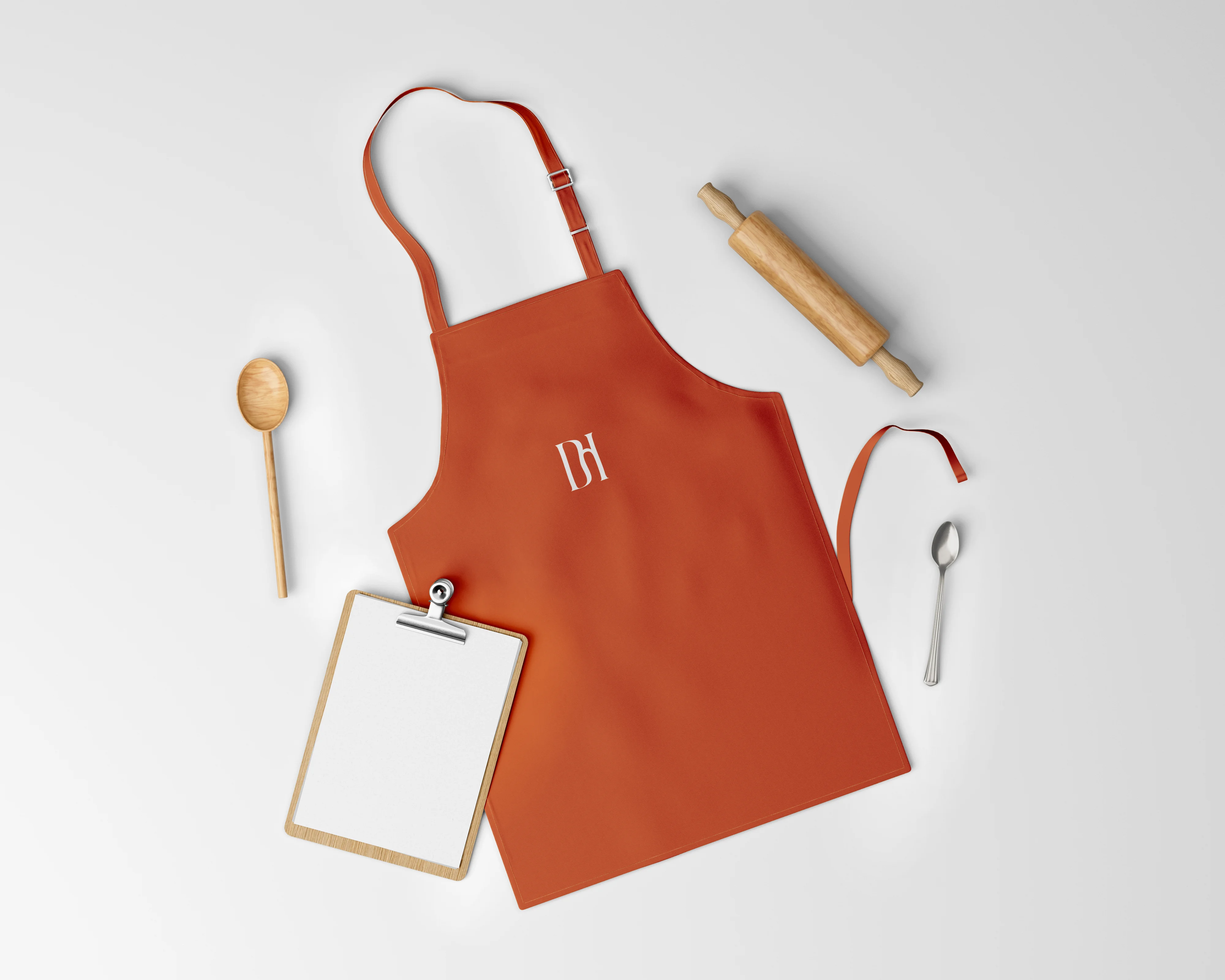 Fabric apron mockup